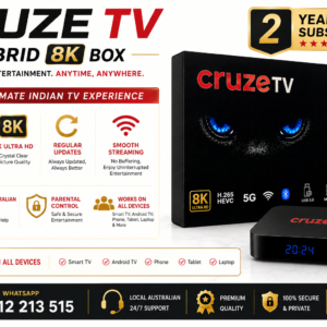 CRUZE TV Box with 2 Years Subscription