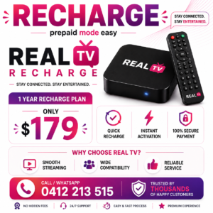 REAL TV Recharge / Subscription For 1 Year