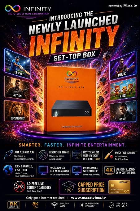 INFINITY 8K box with 2 years subscription